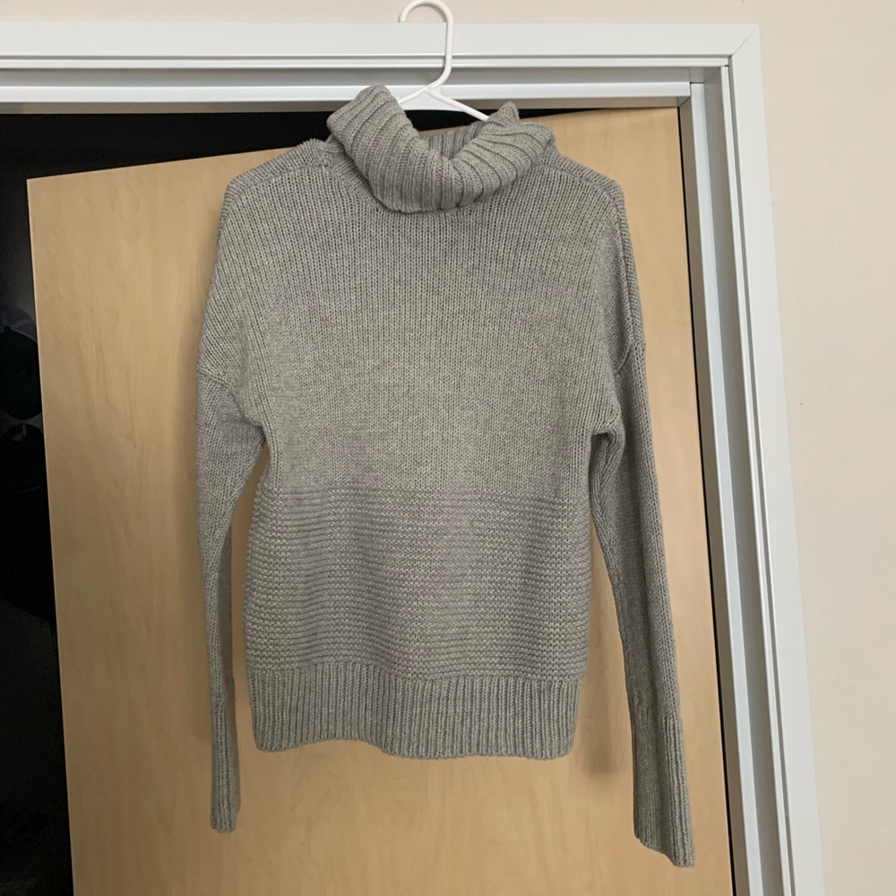 grey turtle neck sweater